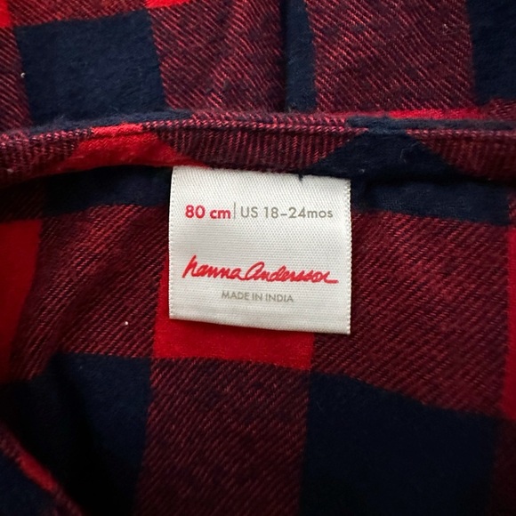 Hanna Andersson | Buffalo Plaid Fannel Romper (18-24 mos) - Picture 3 of 4